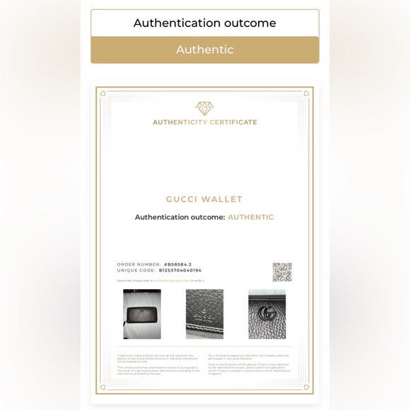 GG MARMONT ZIP AROUND WALLET EUC W/ COA - Picture 12 of 12